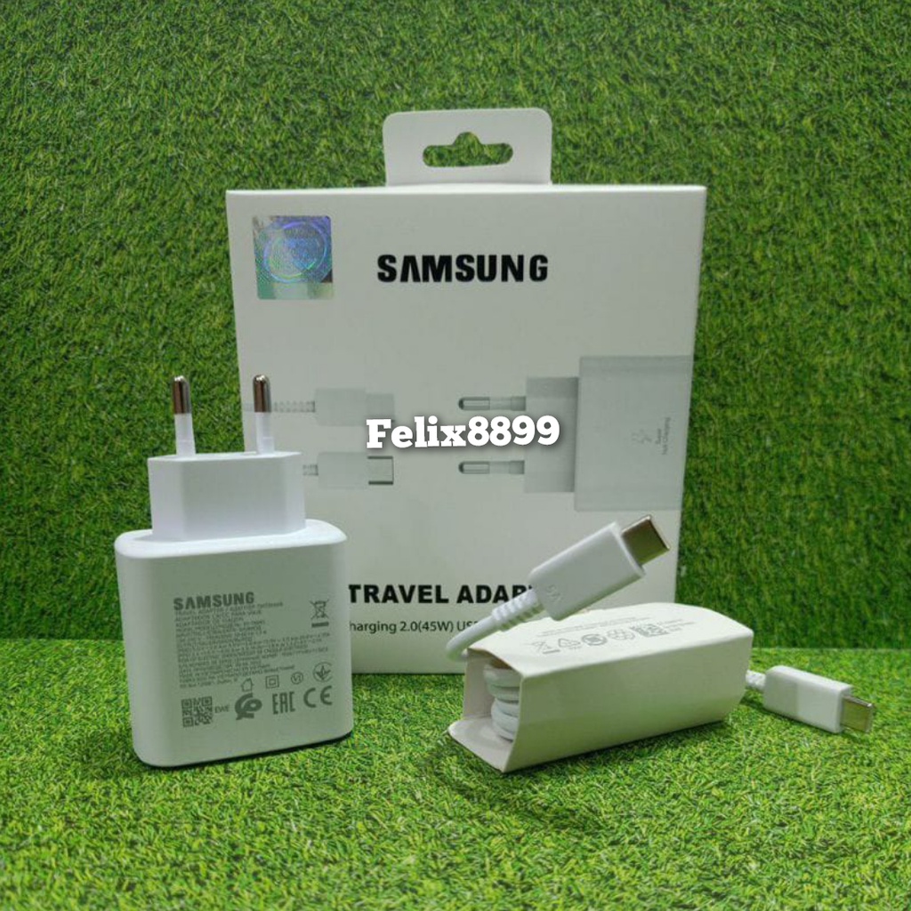 Charger Samsung Galaxy A70 A80 A71 A72 A52 M51 M62 S20 S21 S22 Note 10 20 + Ultra 45W 25W Super Fast charging USB Type C To C