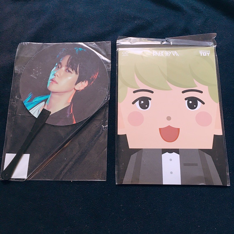 EXO Official Baekhyun Toys Mini Uchiwa Image picket japan merchandise korea paper sum market
