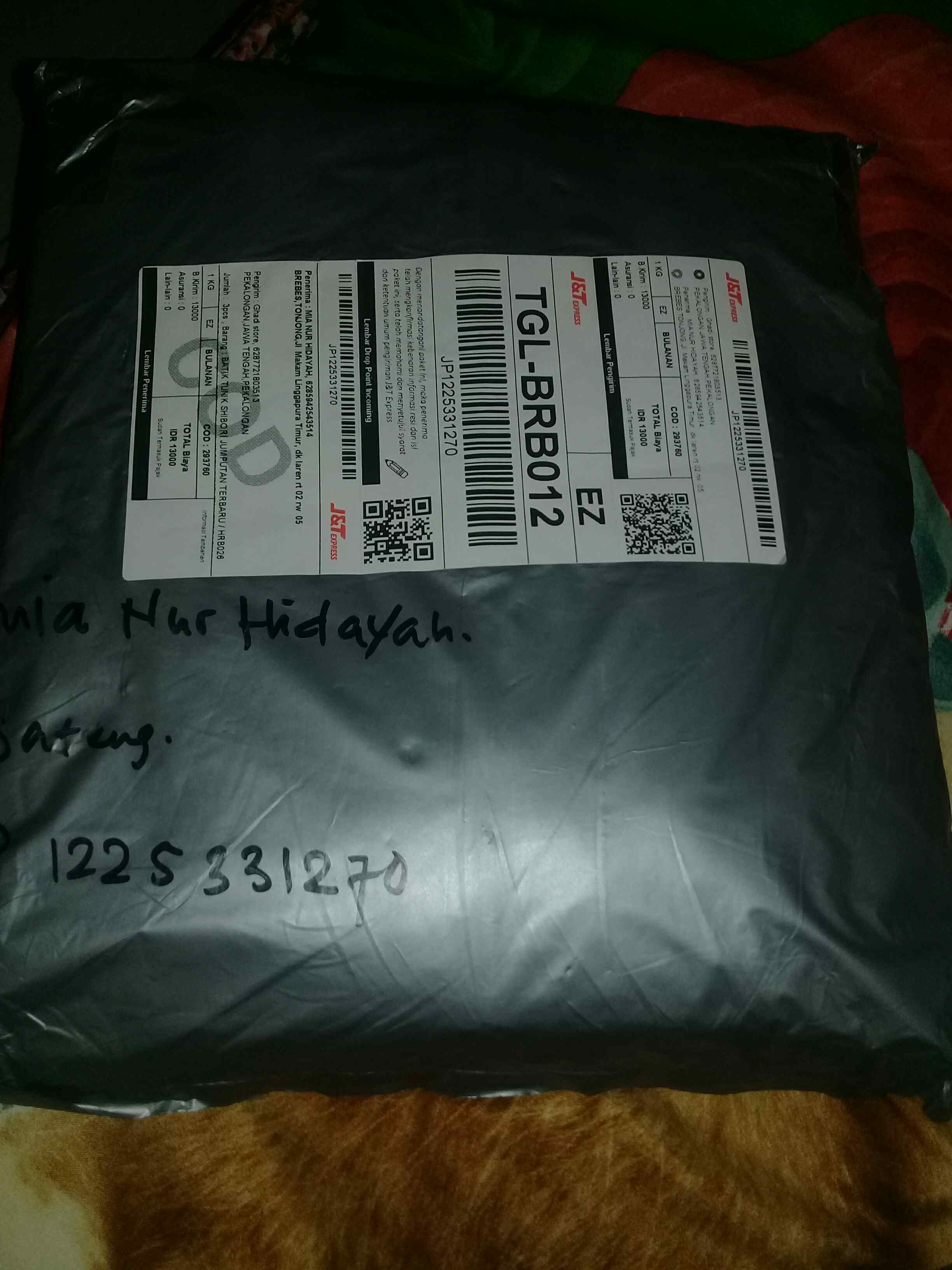 Batik Tunik Shibori Jumputan Terbaru Size S-3l / Hrb026 Yelbor Navbor / Biru Putih