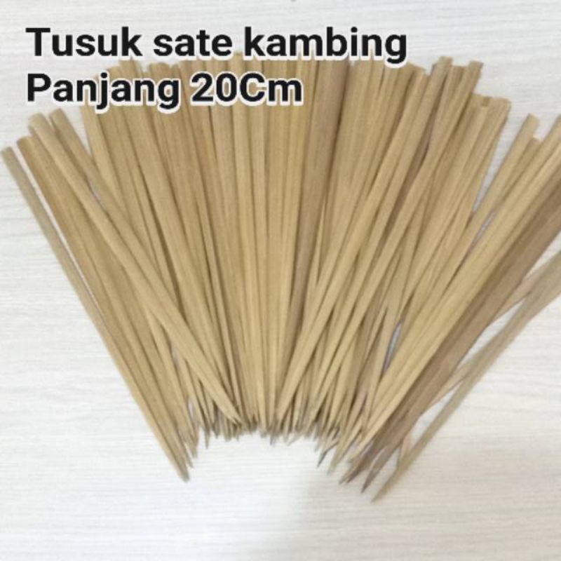 

TUSUKAN SATE KAMBING BENTU GEPENG ISI 100/PCS TERMURAH