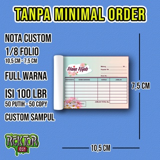 Jual Cetak Nota Folio Nota Custom Ply Nota Full Warna Free Desain Tanpa Minimal