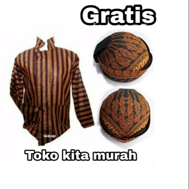 BAJU ADAT JAWA // SURJAN LURIK GRATIS BLANGKON // BAJU LURIK // BAJU SURJAN // BAJU KEMEJA PRIA