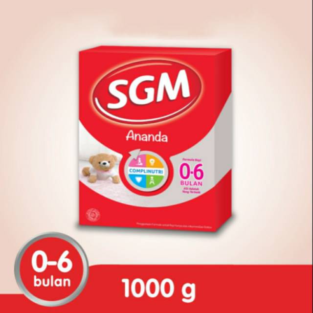 SGM Ananda Complinutri 1 Susu Formula Bayi 0-6 Bulan 1000 Gram
