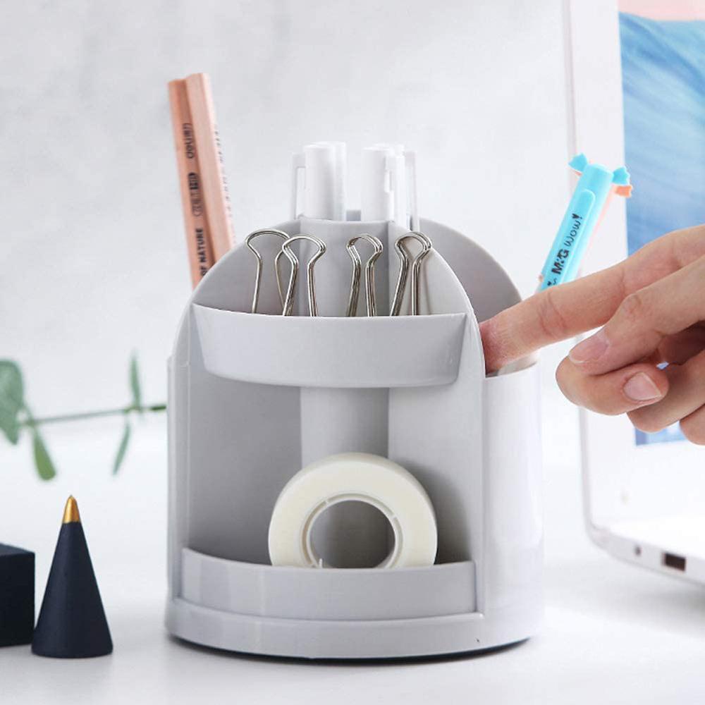 Lanfy Desk Pen Organizer Aksesoris Kantor Escritorio Desktop Candy Pencil Holder Tempat Pulpen Plastik