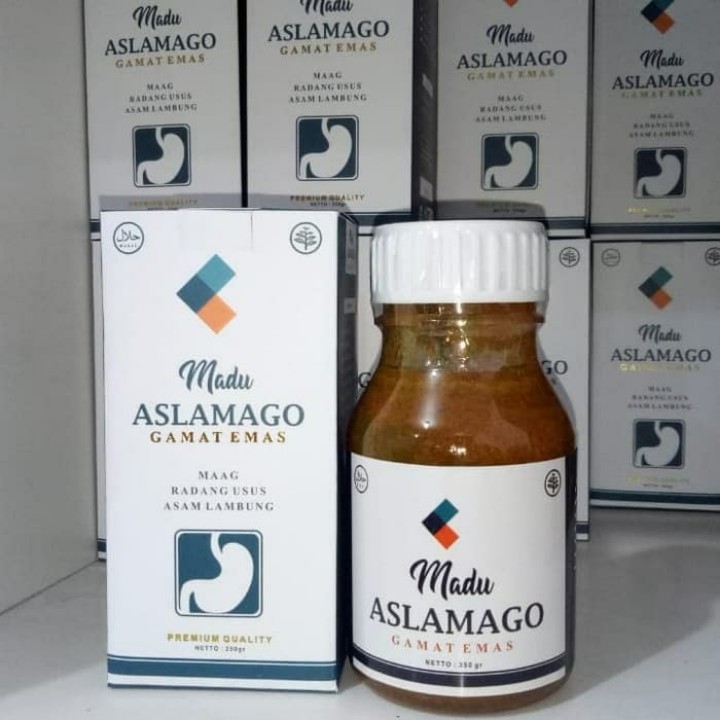 Madu Aslamago Gamat Emas 350 gr ORIGINAL