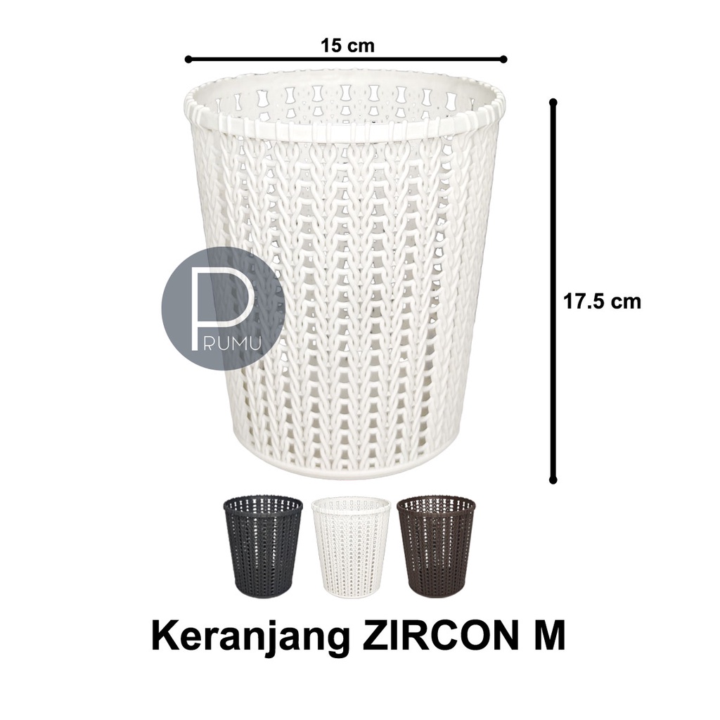 Keranjang Serbaguna - Keranjang Plastik - Tempat Spatula - Wadah Sutil - Keranjang Bulat - Keranjang Kecil - Zircon M