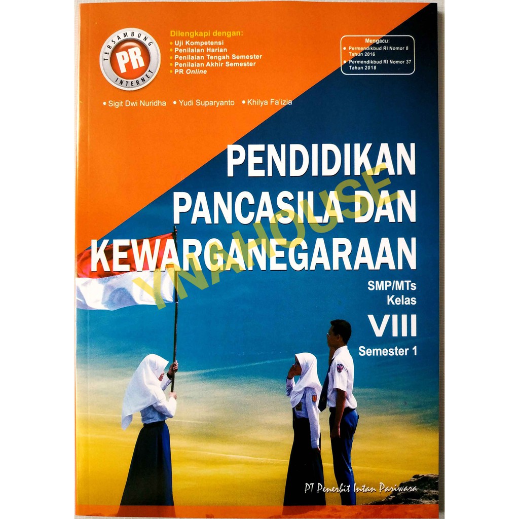 Buku LKS PR Intan Pariwara SMP/MTs Kelas VIII/8 Semester 1 Tahun 2021/2022 Matematika/IPA/IPS/PKN/Inggris/Indonesia-PKN 2019