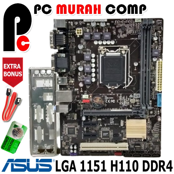 Motherboard Mobo Intel LGA Soket 1151 H110M MSI/ASUS