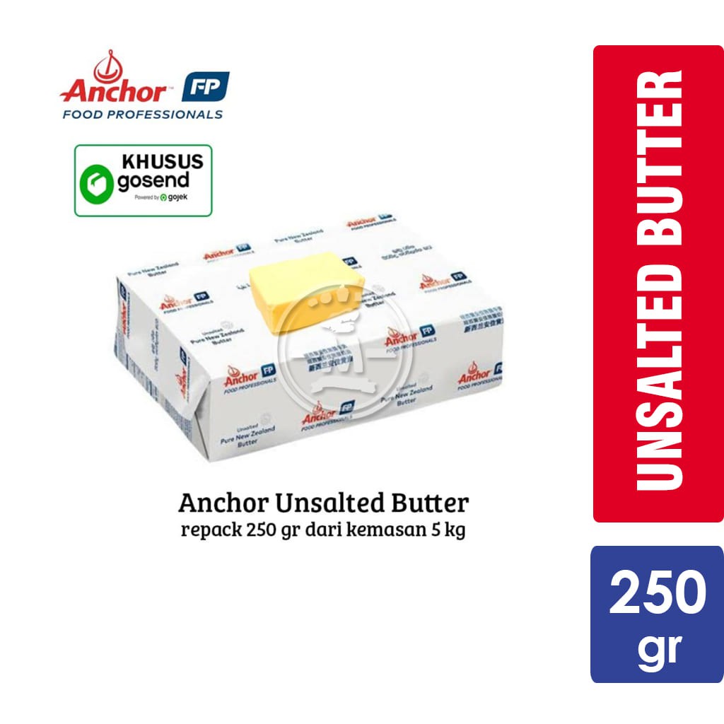 

Anchor Unsalted Butter / mentega tawar 250 gr [KHUSUS GOSEND]