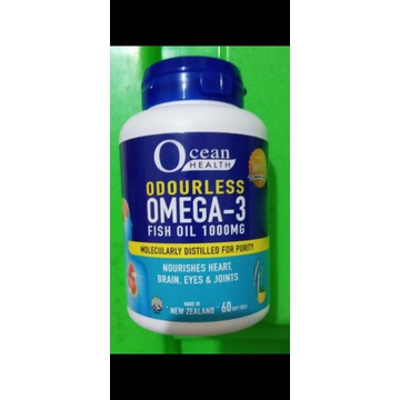 Ocean Health Odourless Omega 3 Fish Oil 1000mg 60 caplets