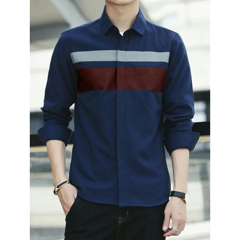 Baju Atasan Pria Kemeja Pria Kenzo Navy Tapap.53