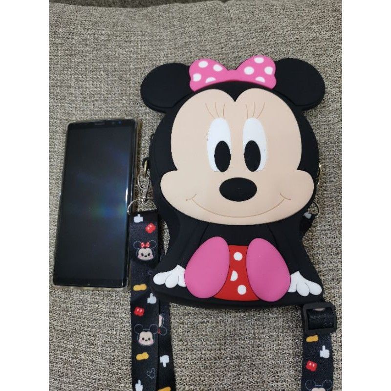 Tas selempang silikon line brown muat hp / tas silicon rubber karakter LINE BROWN