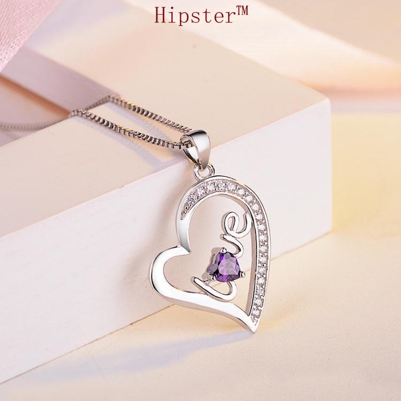 Hot Sale Heart-Shaped Love Pendant Diamond-Embedded Romantic Necklace