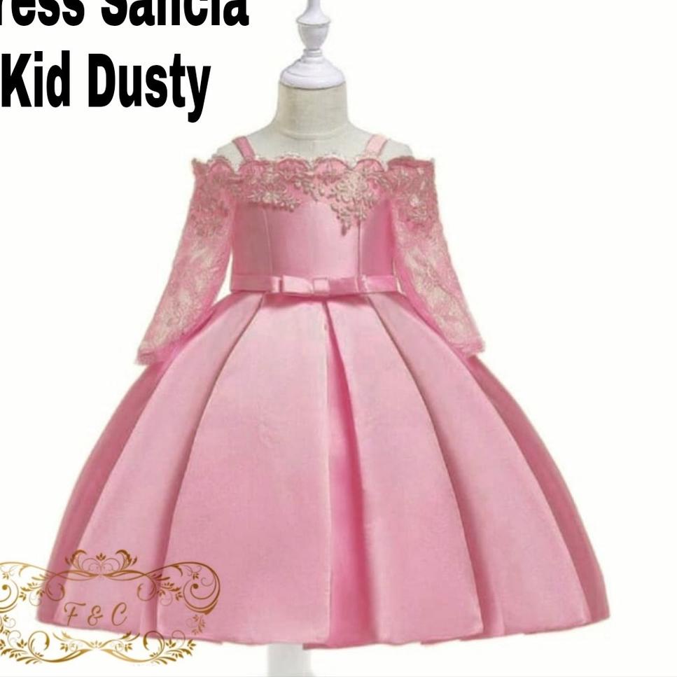 KA7 Mz_onlineshop BISA BAYAR DI TEMPAT /COD / DRESS SANCIA KIDS / Baju gaun anak perempuan / Gaun an