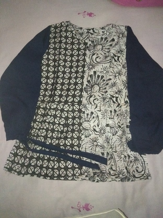 Tey-17 Batik Wanita Asj Sa Hrb026 Kenongo Kemeja Tosca Pendek