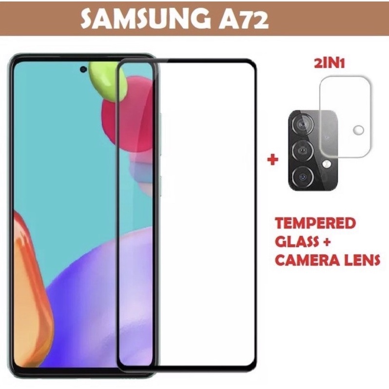 Tempered Glass Full Lem Samsung Galaxy A72 New - Temper Glass Camera - UA