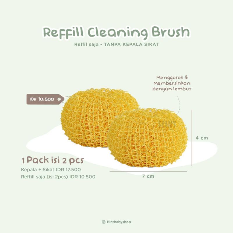 Sabut cuci piring wajan steincookware benang medan rambut jaring sponge cleaning brush blue yellow