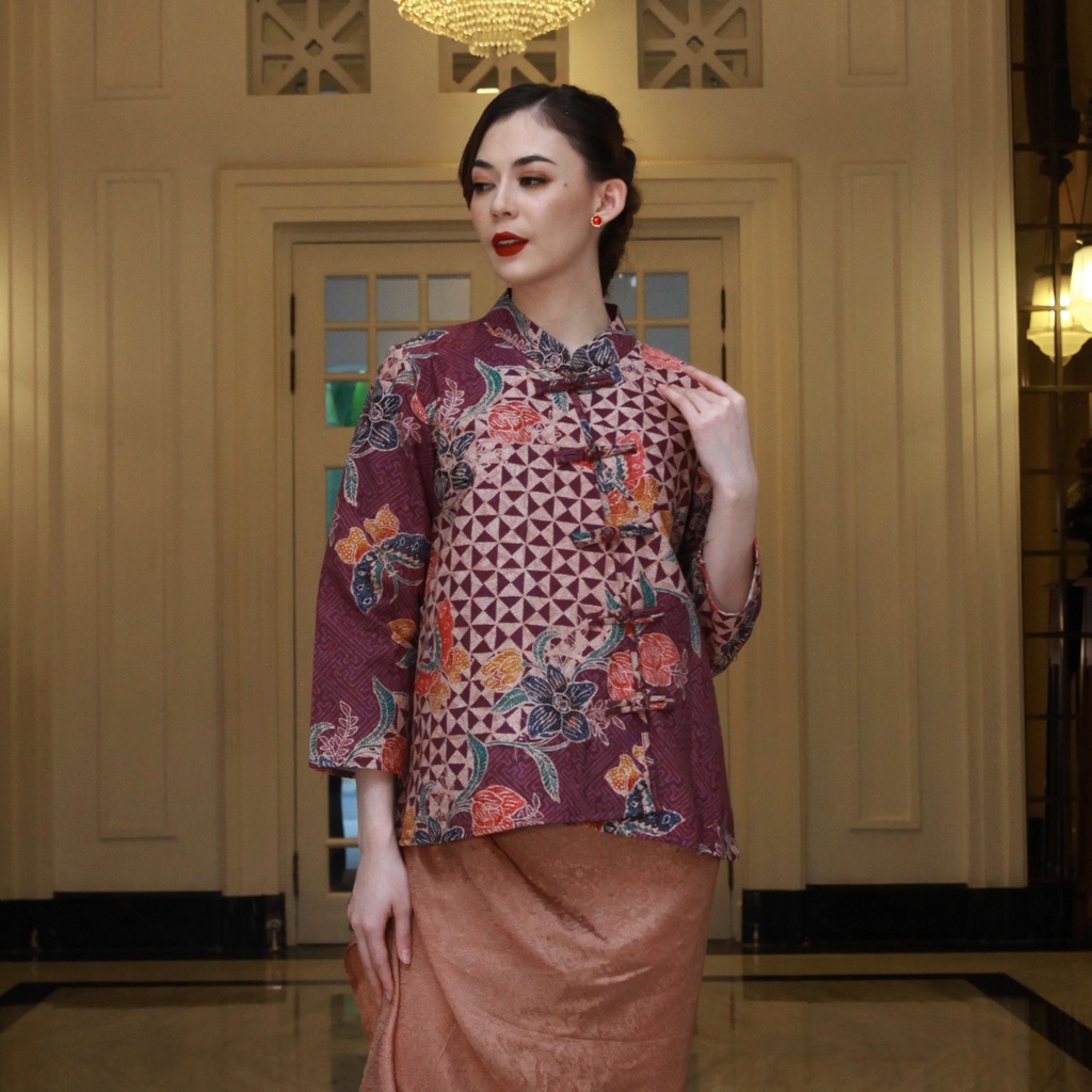 NONA RARA - Vivi Encim Cemani T0995, Baju Batik Kasual Modern