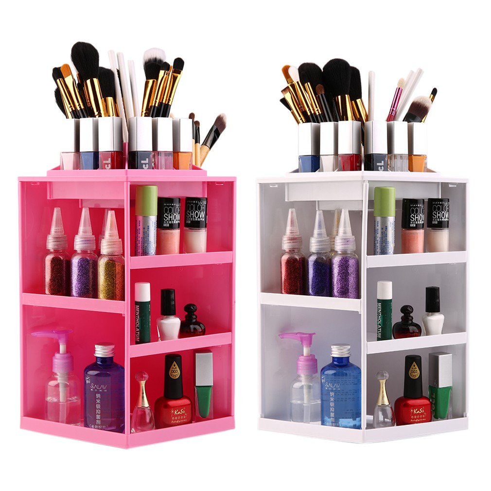 Rak Kosmetik Rotating Make Up Organizer Cosmetic Display Brush Kuas