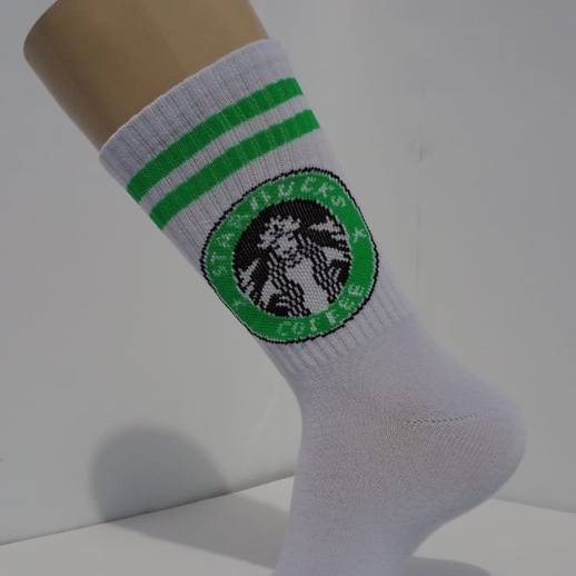 Kaos Kaki Skate/Old School Motif Starbuck Ayam Jago Rasta