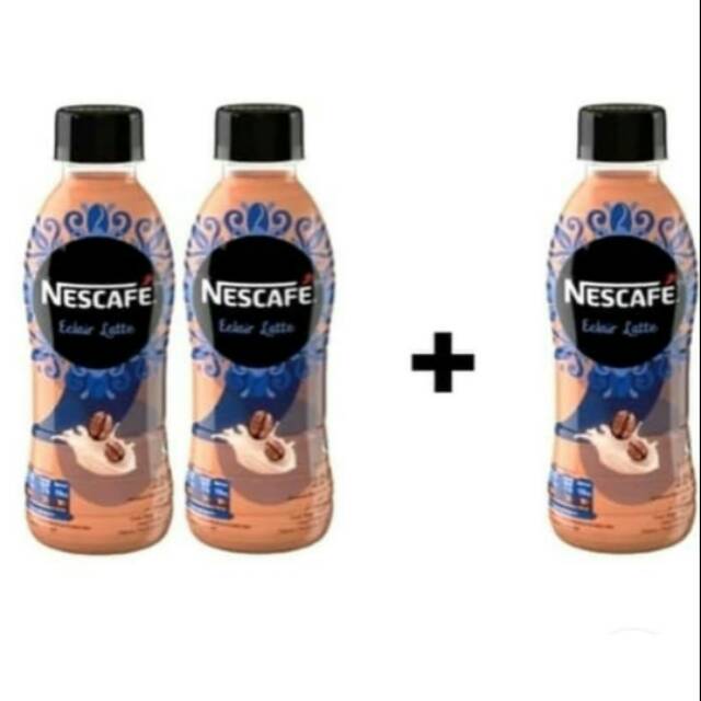 PROMO BELI 2 GRATIS 1!!! NESCAFE ECLAIR LATTE PET. 1 Paket isi 3 botol