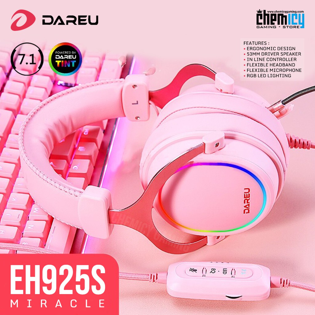 Dareu EH925S Miracle Pink RGB Gaming Headset