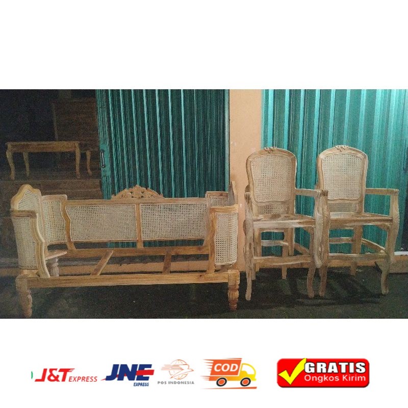 KURSI PELAMINAN / KURSI ROTAN DOYOK / KURSI PELAMINAN ROTAN / KURSI PENDAMPING ROCOCO