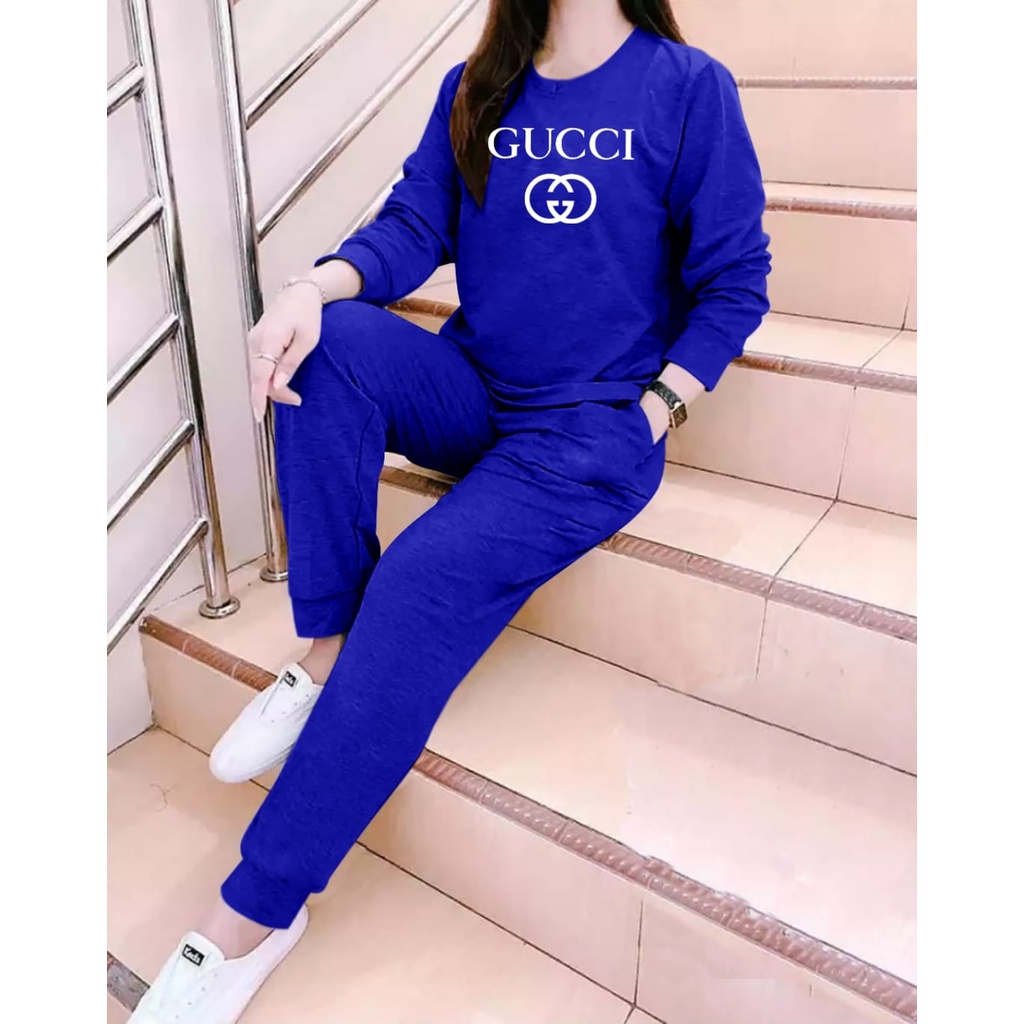 BISA COD / Stelan Girl  UCCI / satu set baju + celana / baju olaraga / baju  santai / sport  / fashion kekinian  -mukzhop