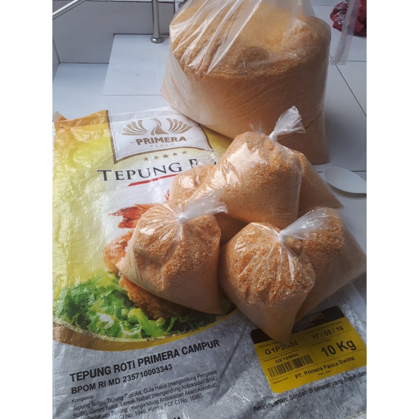 

Tepung Roti Primera Panko/Jfood/Eco Raja/Mamasuka Mix dan putih Kemasan 500gr