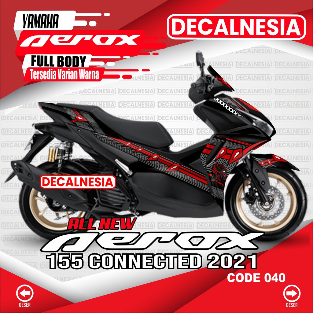 Decal Stiker Aerox 2021 2022 2023 2024 New 155 Full Body Connected Variasi Motor Yamaha Modifikasi C
