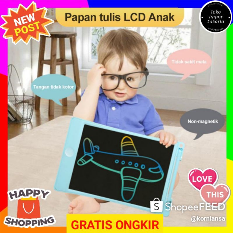 

Papan Tulis Gambar Untuk Anak-Anak LED Bahan ABS + LCD Ukuran 22,8cm x 14,8cm