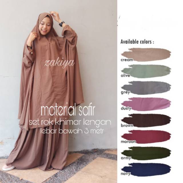 rok set khimar lengan