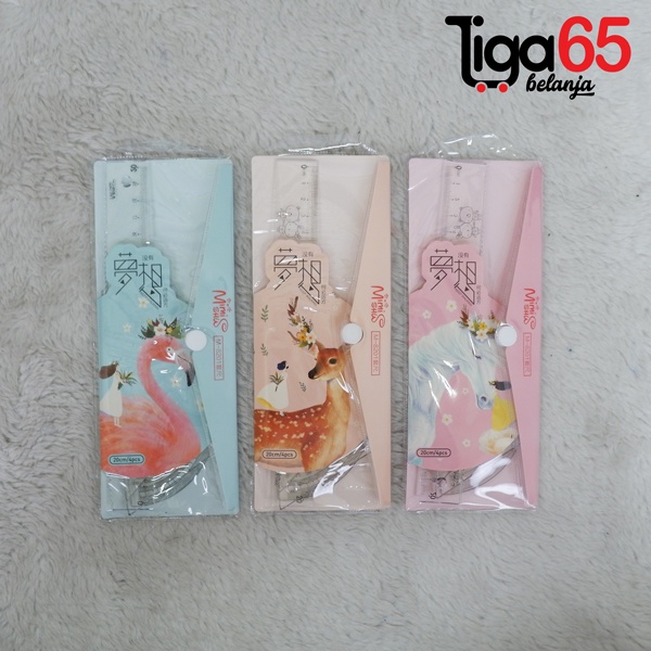 365 PENGGARIS SET #40952 Penggaris Set Paket Penggaris / Penggaris Set Plastik 15cm