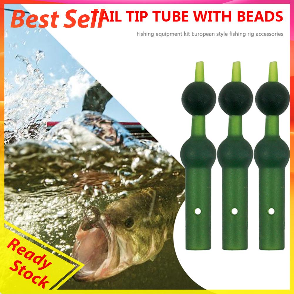 10pcs Tabung Rig Heli Chod Sleeve Bead Untuk Aksesoris Memancing Ikan Kerapu