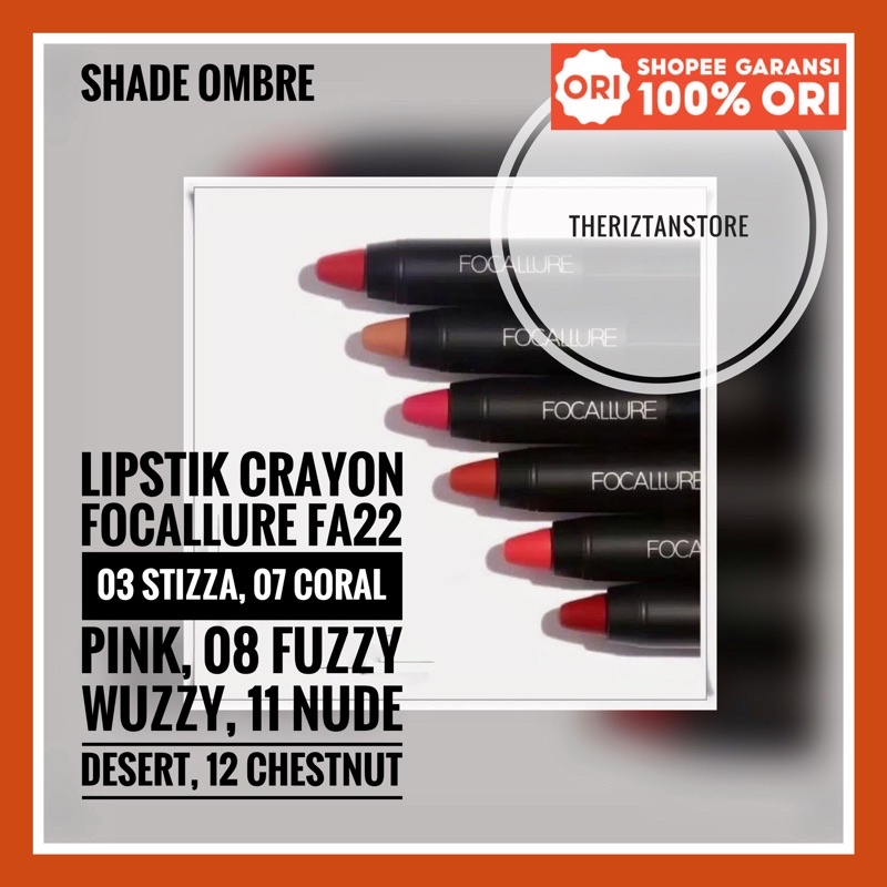 Lipstik Crayon Focallure Matte  Long Lasting FA-22