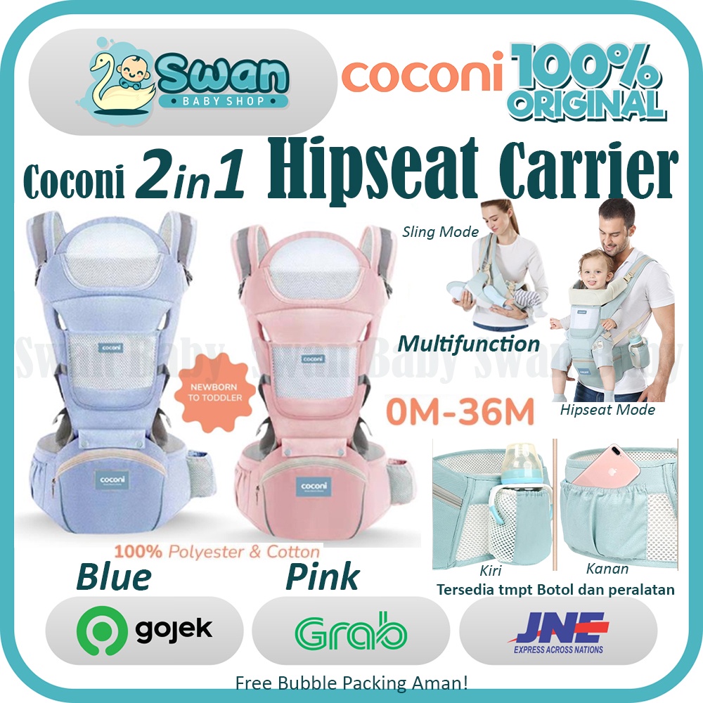 Coconi 2in1 Breathable Hipseat Carrier / Gendongan Bayi Multifungsi