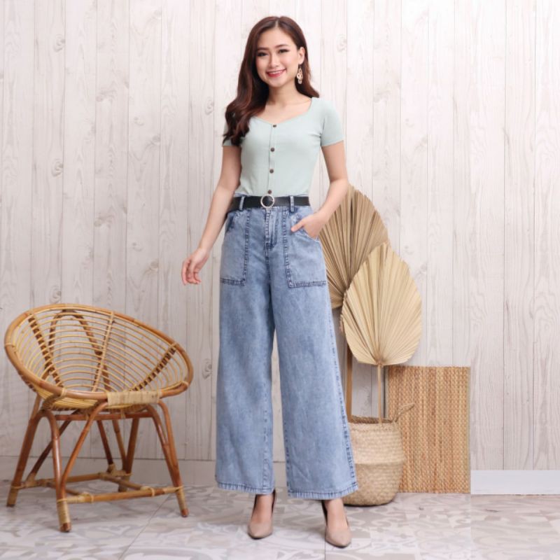 FWR -CELANA KULOT JEANS WANITA NANA