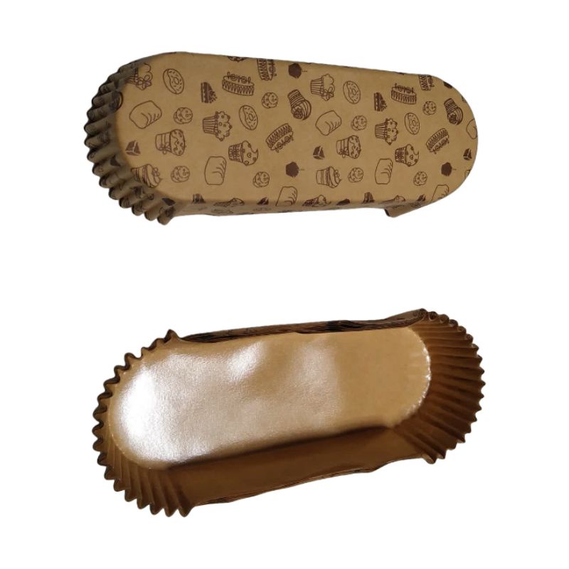 Cup Roti Laminasi Oval Isi 200 pcs | BROWN CAKE