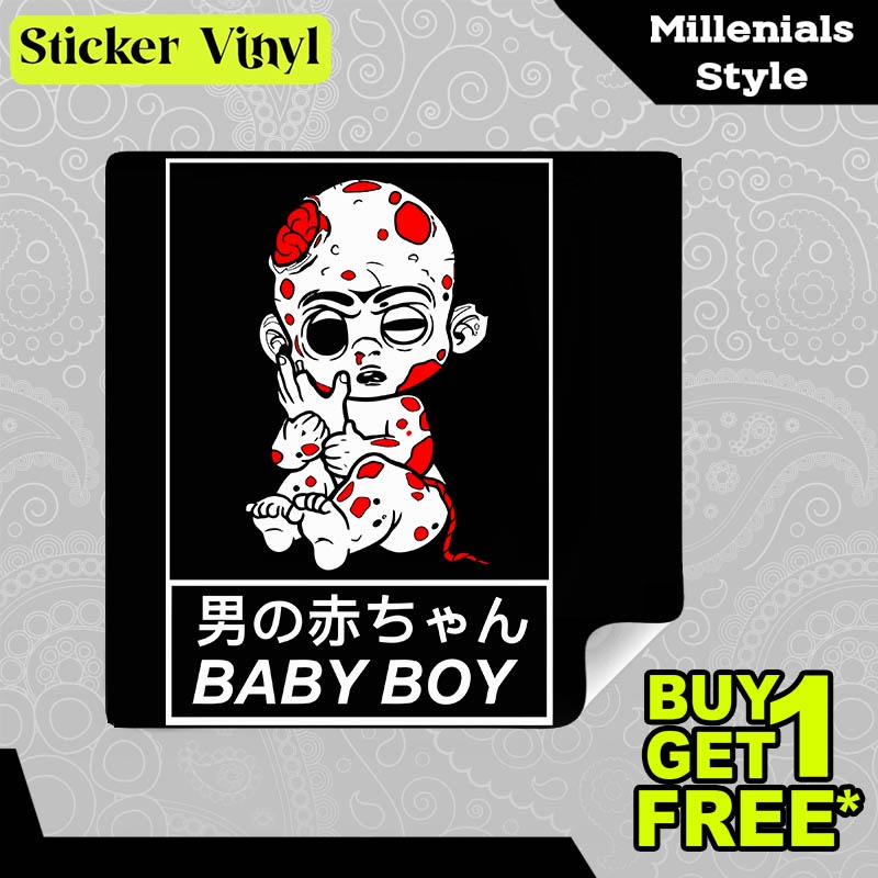 

Stiker Sticker BABY BOY Kanji Gambar Unik Desain Keren dan Kekinian Aesthetic Bahan Vinyl Satuan Anti Air
