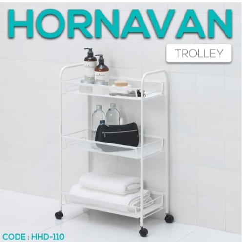 TROLI HORNAVAN RAK PUTIH 26x48x77 CM (HHD-110)