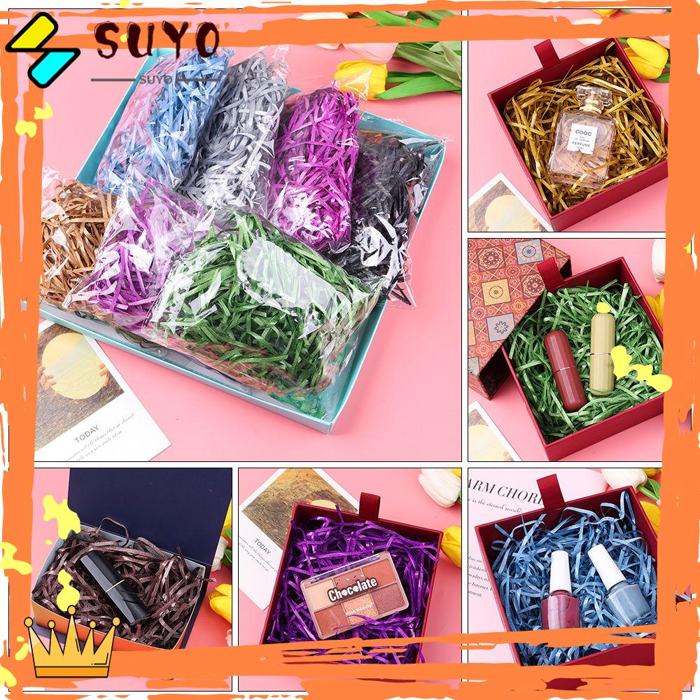 Suyo 10g Kertas Raffia Confetti Warna-Warni Untuk Filler Kotak Hadiah