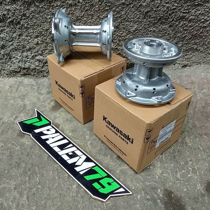 Order Langsung Tromol Set Depan Belakang Ori KLX 150 S L BF & Dtracker Lubang 36 Berkualitas