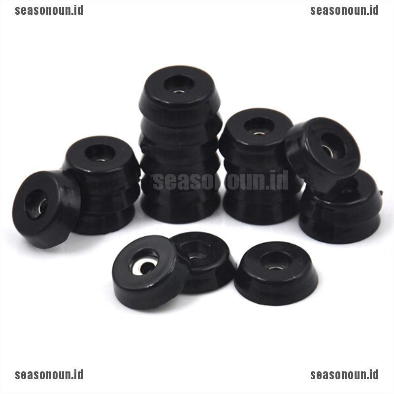 【un】10x Conical Recessed Rubber Feet Bumpers Pads For Furniture Table Chair De