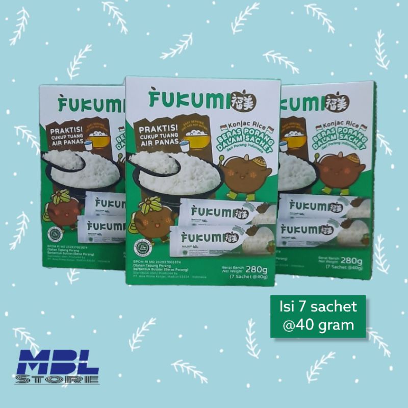 

Fukumi Beras Porang dalam sachet 280grm
