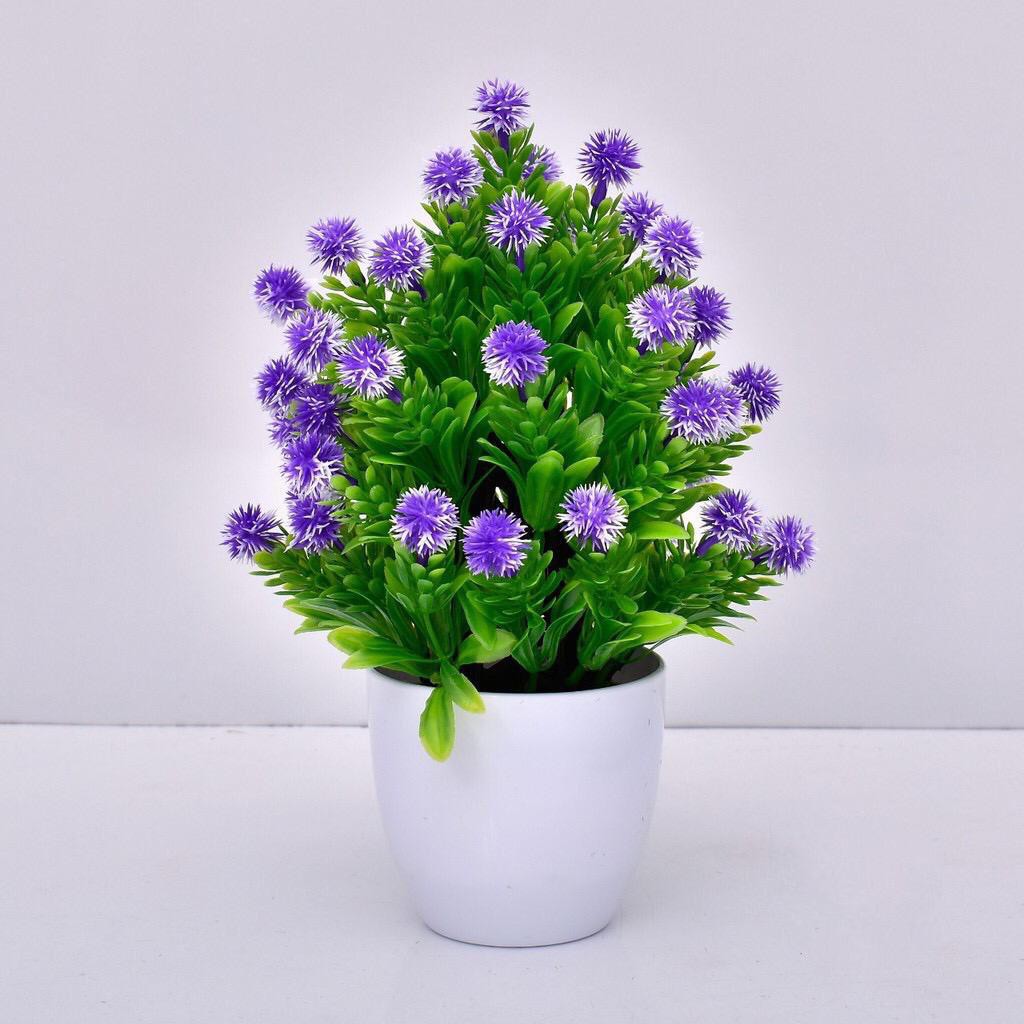 COD BUNGA PLASTIK BUNGA PAJANGAN IMITASI BUNGA ARTIFISIAL BUNGA BONSAI TANAMAN HIAS PLASTIK BP1104-BIRU