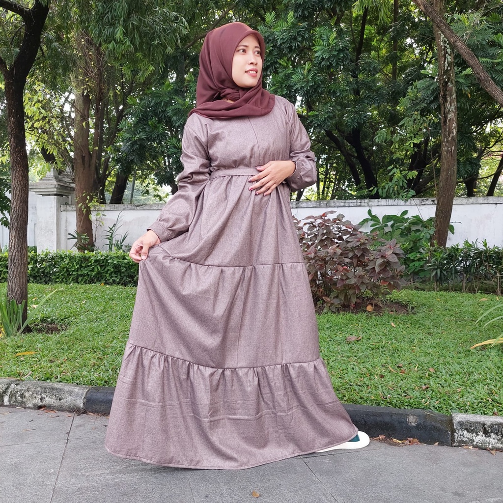 FUJI GAMIS DRESS SUSUN MAXI MADINA KATUN PREMIUM IMPORT MAXY GBM