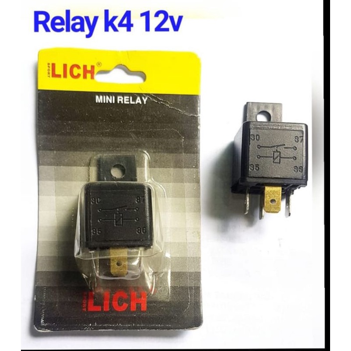 Relay 12volt 4 kaki riley 12V kaki 4 relay 12volt 4 pin