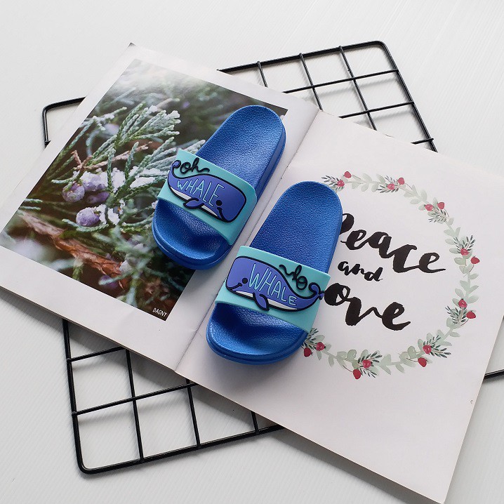 HappyOliver SUPER PROMO!! SANDAL WHALE Sandal selop karet lucu anak, Sandal anak dino lucu