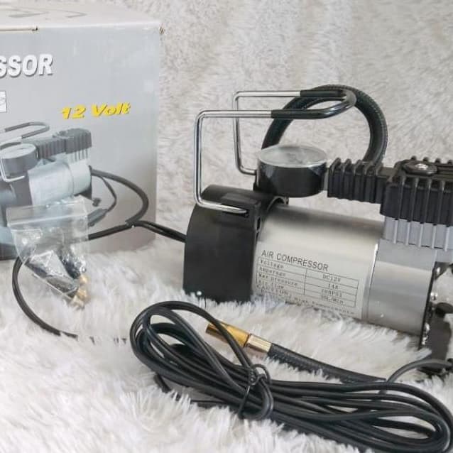 Pompa Ban Mini Tekanan 100PSI - Heavy Duty Air Compressor 12V