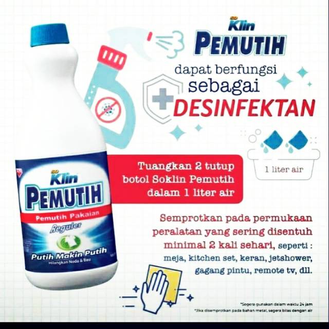 SO KLIN PEMUTIH BAJU 1 LITER (BISA UNTUK CAIRAN DISENFEKTAN)